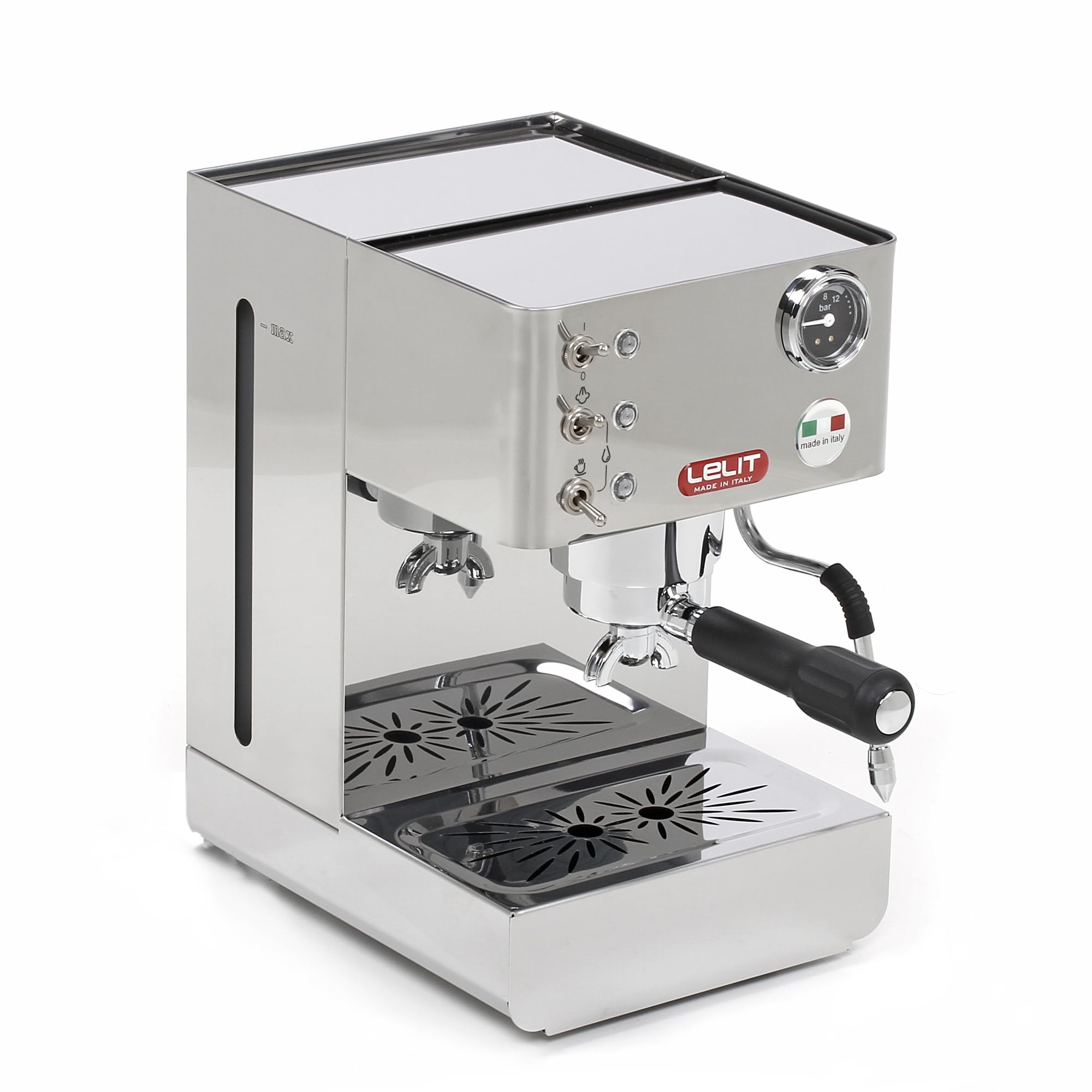 Lelit Anna Macchina da Caffè - Con Montalatte multidirezionale - PL41LEM-2G80 - Acciaio Inossidabile Lucido