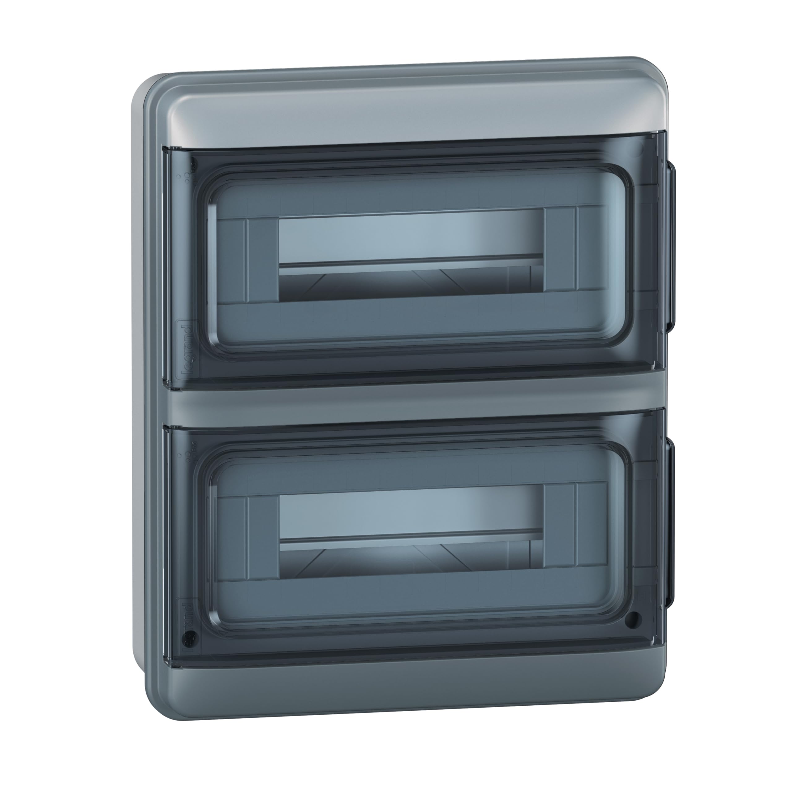 Legrand, Plexo S 601894 Répartiteur pour pièces humides IP65-IK07 2 rangées 24 modules Dimensions (H x l x P) 350 x 285 x 106 mm avec bornier conducteur neutre et conducteur de protection