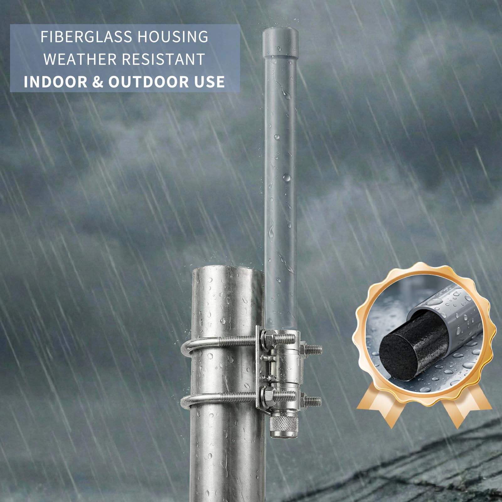 7dBi Antenne für den Außenbereich, 2400–2500 MHz, Fiberglas-Antenne, N-Stecker für Steigerung der Leistung von 4G/5G-Routern, Hotspot-Netzwerkgeräten, PC-Sicherheits-IP-Kamera-Interne (VSWR ≤ 2.0)