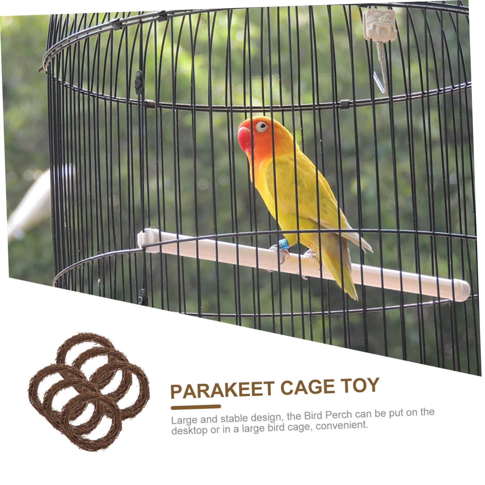 VANZACK 12stücke Vogelspielzeug Für Wellensittiche Rattan- Hängendes Schaukelspielzeug Und Koordination Für Vogelkäfige Beschäftigung Von Papageien