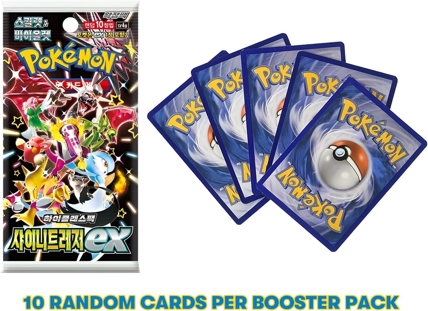 fake korean pokemon cards Korean Paldean Fates Booster Box | 10x Korean Pokemon Cards Booster Packs |  Shiny Treasure EX | Scarlet & Violet Series