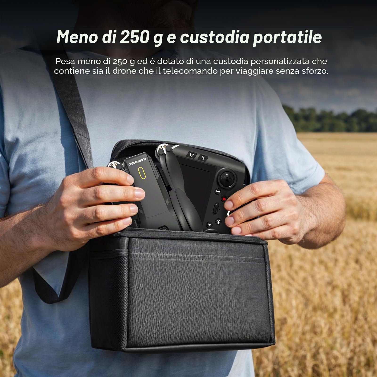K600GPS Drone con Fotocamera 1080P, Schermo FPV 4,5", Ritorno Automatico a Casa, Seguimi, Motore Brushless, Quadricottero RC Pieghevole per Adulti, Bambini e Principianti, Autonomia di Volo 22 Minuti