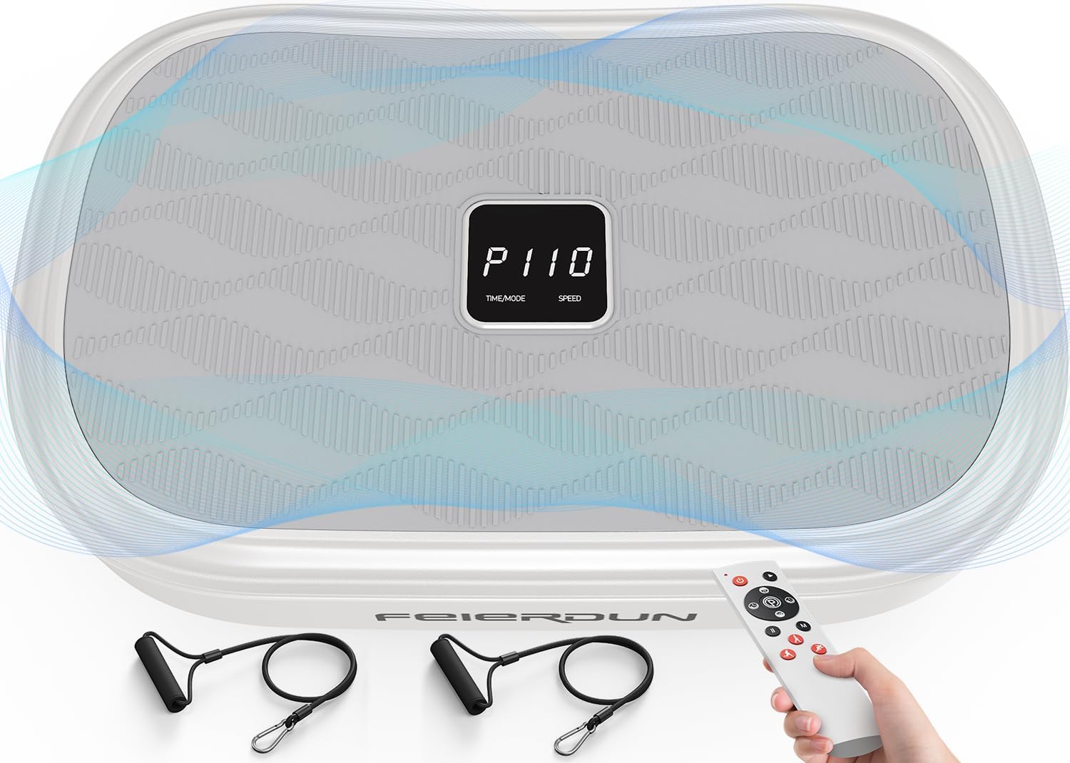 FEIERDUN Vibration Plate Exercise Machine, Whole Body Workout Vibrate Platform, 9 Modes Vibration Plate for Lymphatic Drainage Weight Loss Shaping Toning Wellness Home Gyms Workout