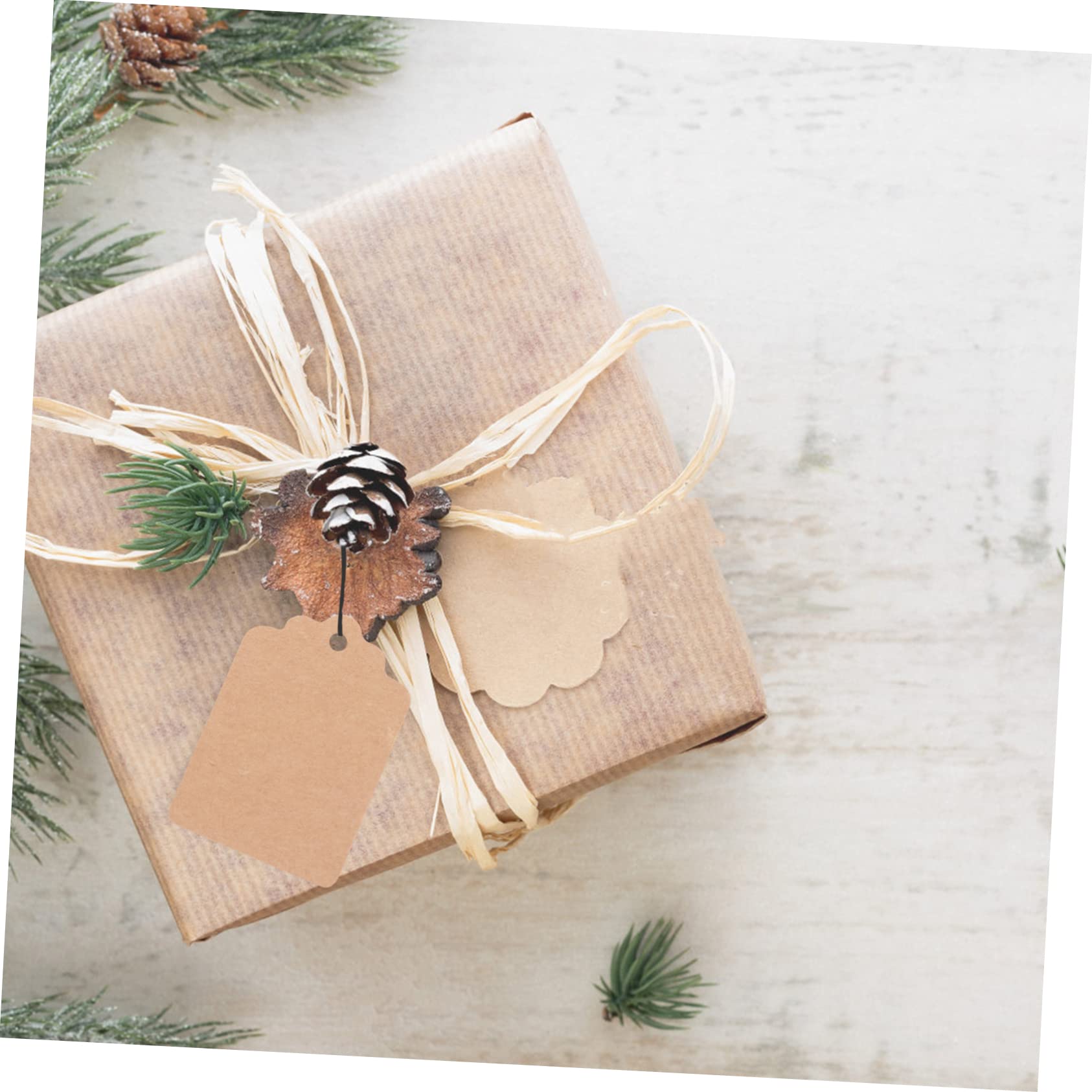 Happyyami 1000 Stück Beige Kraftpapier Anhänger Beidseitig Unbedruckt Vielseitig Einsetzbar zum Markieren und Dekorieren von Geschenkverpackungen oder Flohmarktartikel