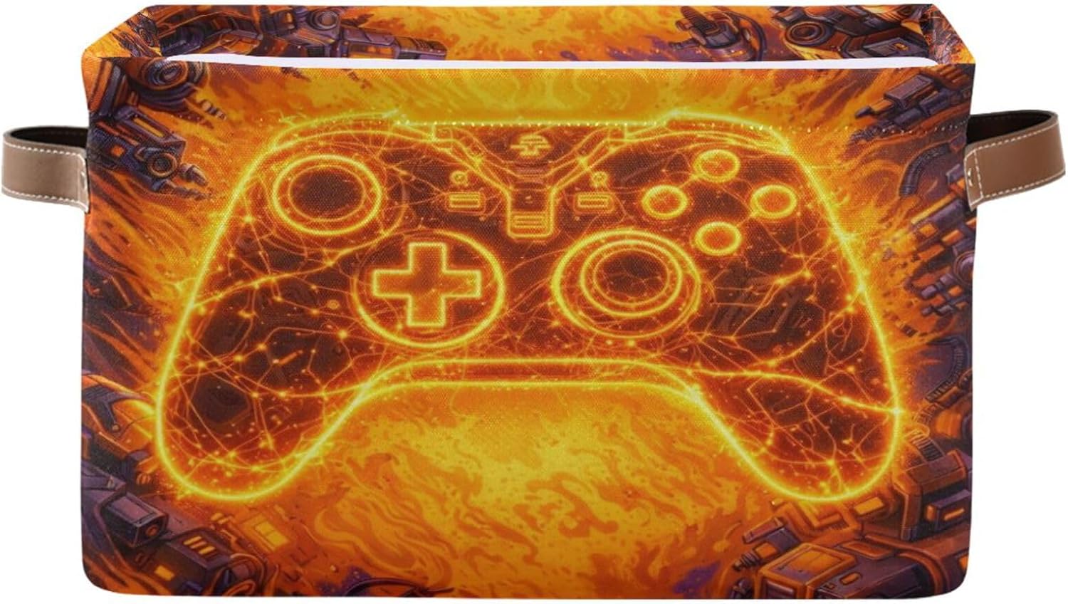 Fire Neon Gamer Controller Storage Baskets 1 Pack