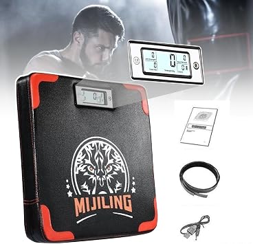 Accurate Boxing Strength Tester, Boxing Wall Target & Pad & Sandbag, Height Adjustable + LED Display, Suitable for Strength Training for Adults and Kids