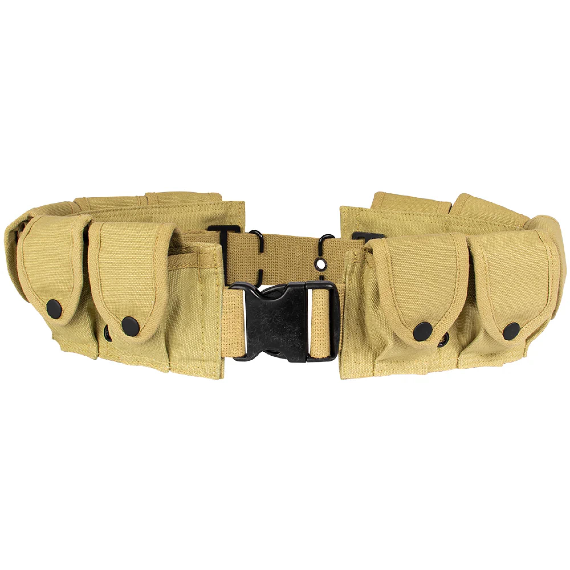 Fox Outdoor Products 10-Pocket Cartridge Belt – Heavy-Duty Canvas Ammo Holder w/Quick-Release Buckle – Adjustable to 58"
