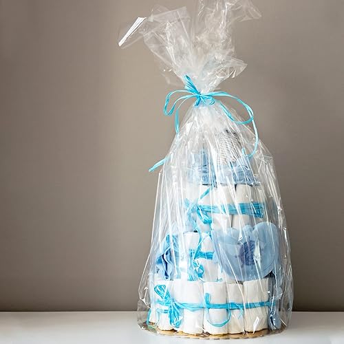 Miniatura 7 de Morepack Bolsas de celofán extra grandes para cestas de regalo de 50 x 60 pulgadas, bolsas de celofán transparente grandes jumbo, 5 piezas