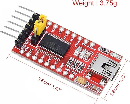 Miniatura 4 de FT232RL FTDI USB 3.3V 5.5V a TTL módulo adaptador serie para FT232 Pro Mini USB a TTL 232