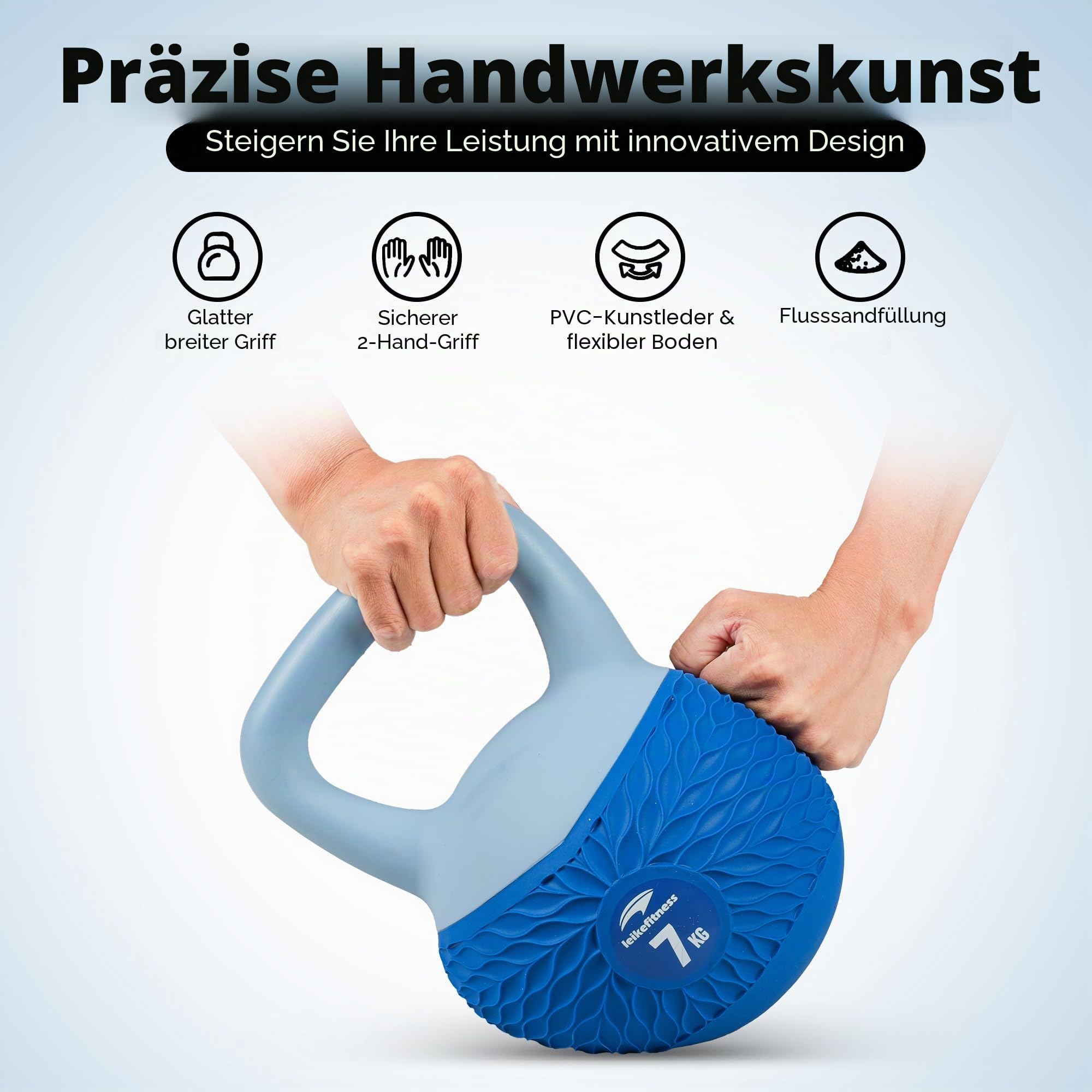 Leikefitness Weiche Kugelhanteln, rutschfestes Griffgewicht für Damen und Herren, gepolstert, schlagsicher, Krafttraining, Kugelhantel, Heimtraining