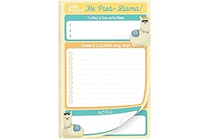 T MARIE Llama To Do List Notepad - 50 Sheets 5.5 x...