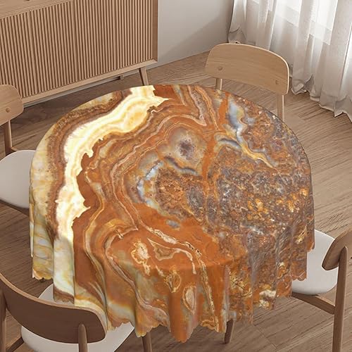 Vista 80 de Mantel redondo con patrón de fondo de mármol, a prueba de derrames, antiencogimiento, suave y resistente a las arrugas, mantel de tela decorativa