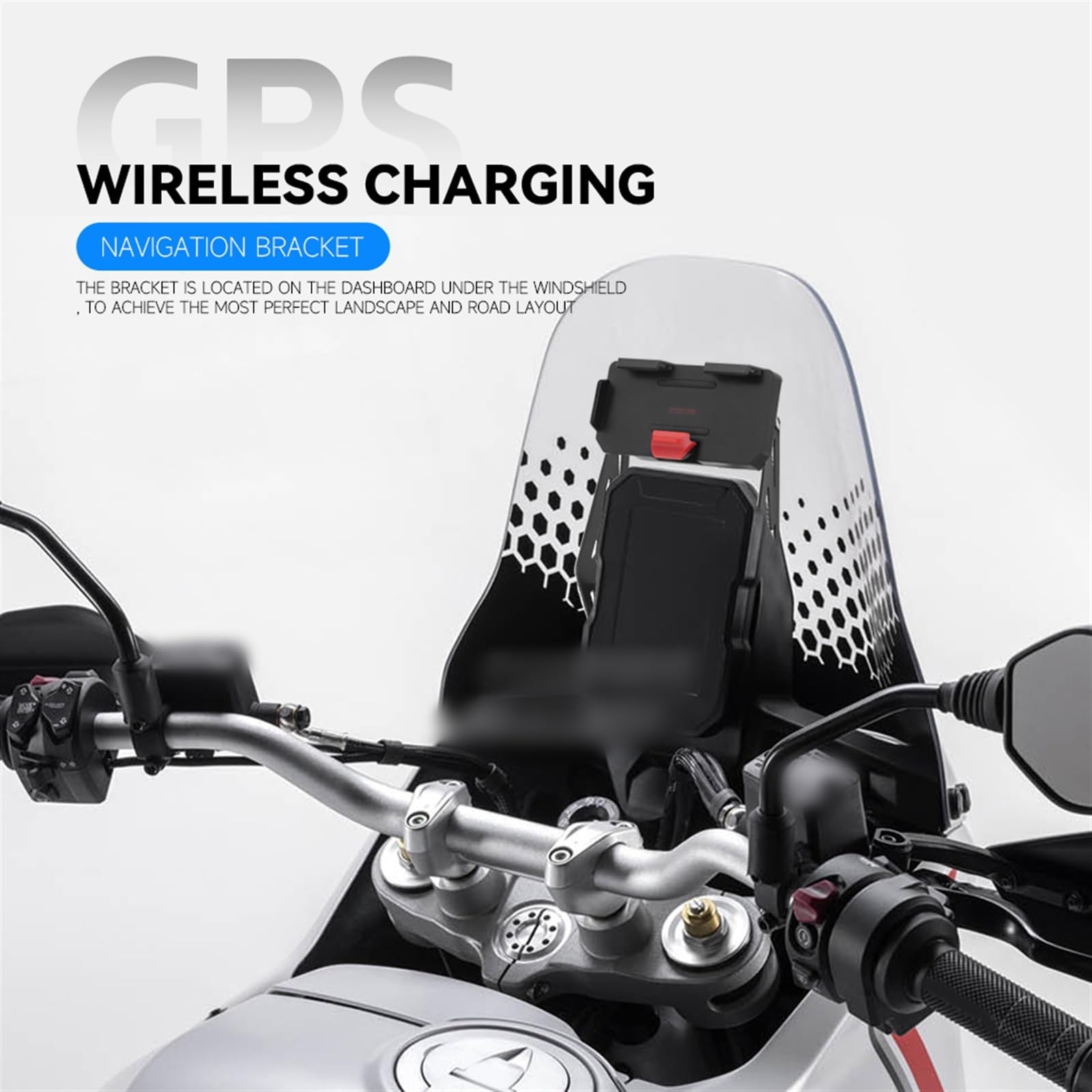 12 mm 22 mm motocyklowa bezprzewodowa ładowarka USB uchwyt na telefon GPS uchwyt nawigacyjny uchwyt do Ducati Desert X DesertX 937 2022 2023 nawigacja (kolor: 22 mm - zestaw)