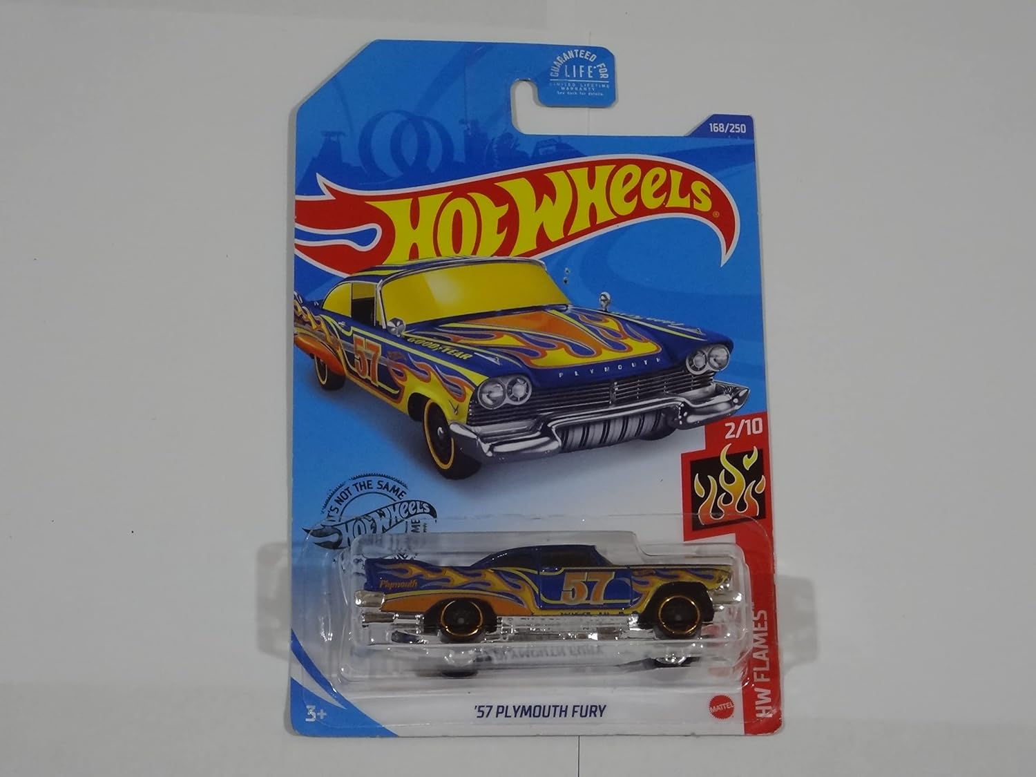 Hot Wheels - '57 Plymouth Fury - HW Flames 2/10 [Blue] - #168/250