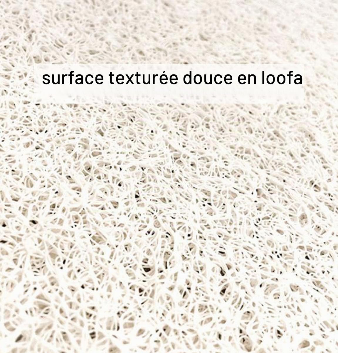 Tapis de douche 80 x 120 cm, grand tapis de bain en luffa en PVC anti-moisissure pour salle de bain et baignoire, antidérapant en luffa, séchage rapide