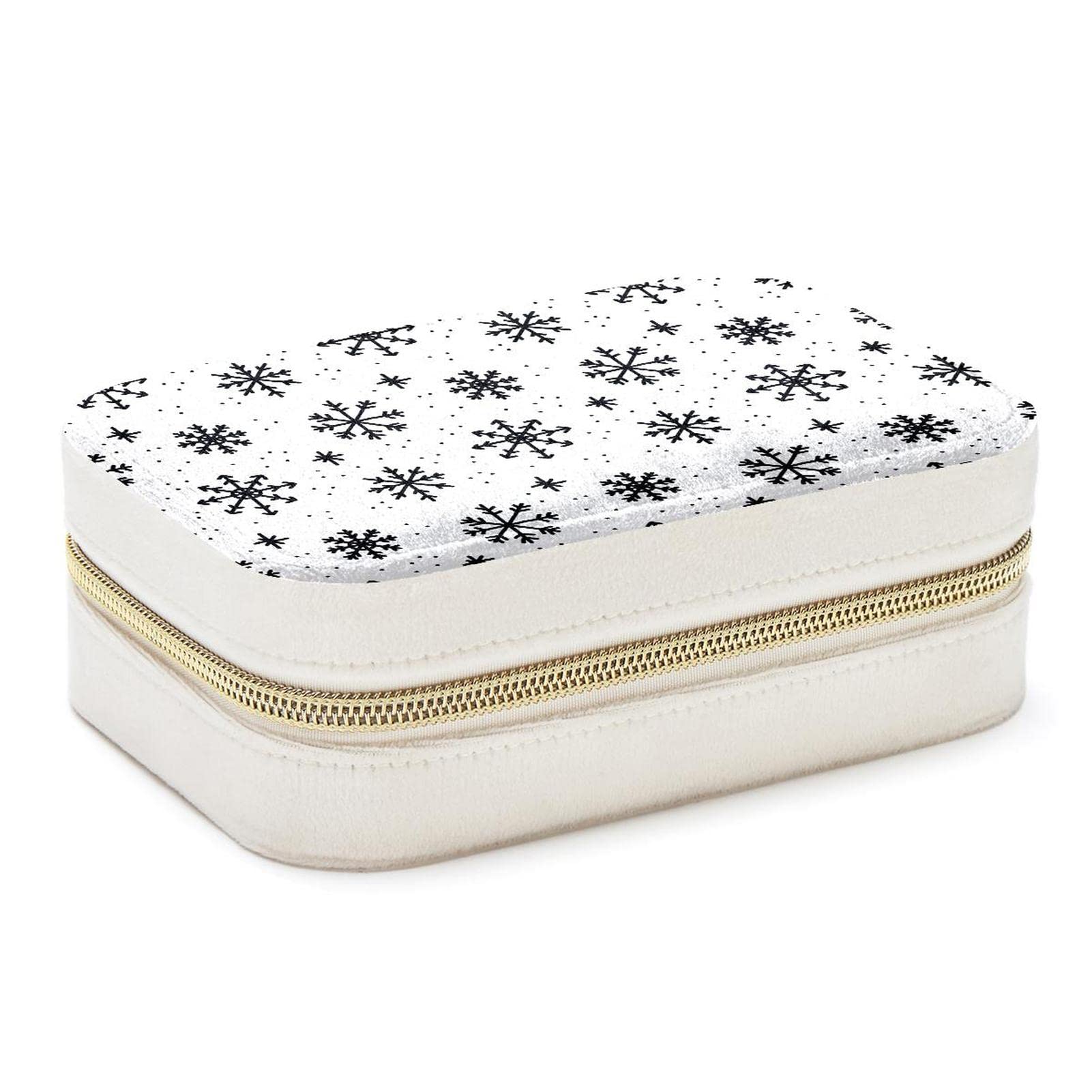 Boîte à bijoux portable haut de gamme et écrin flocon de neige chic