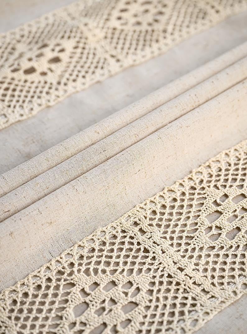 Rideau de Ferme au Crochet, Rideau d'épissure Creux | Rideau Beige Style Boho, semi-occultant, for chambre à coucher et salon(150*120cm)