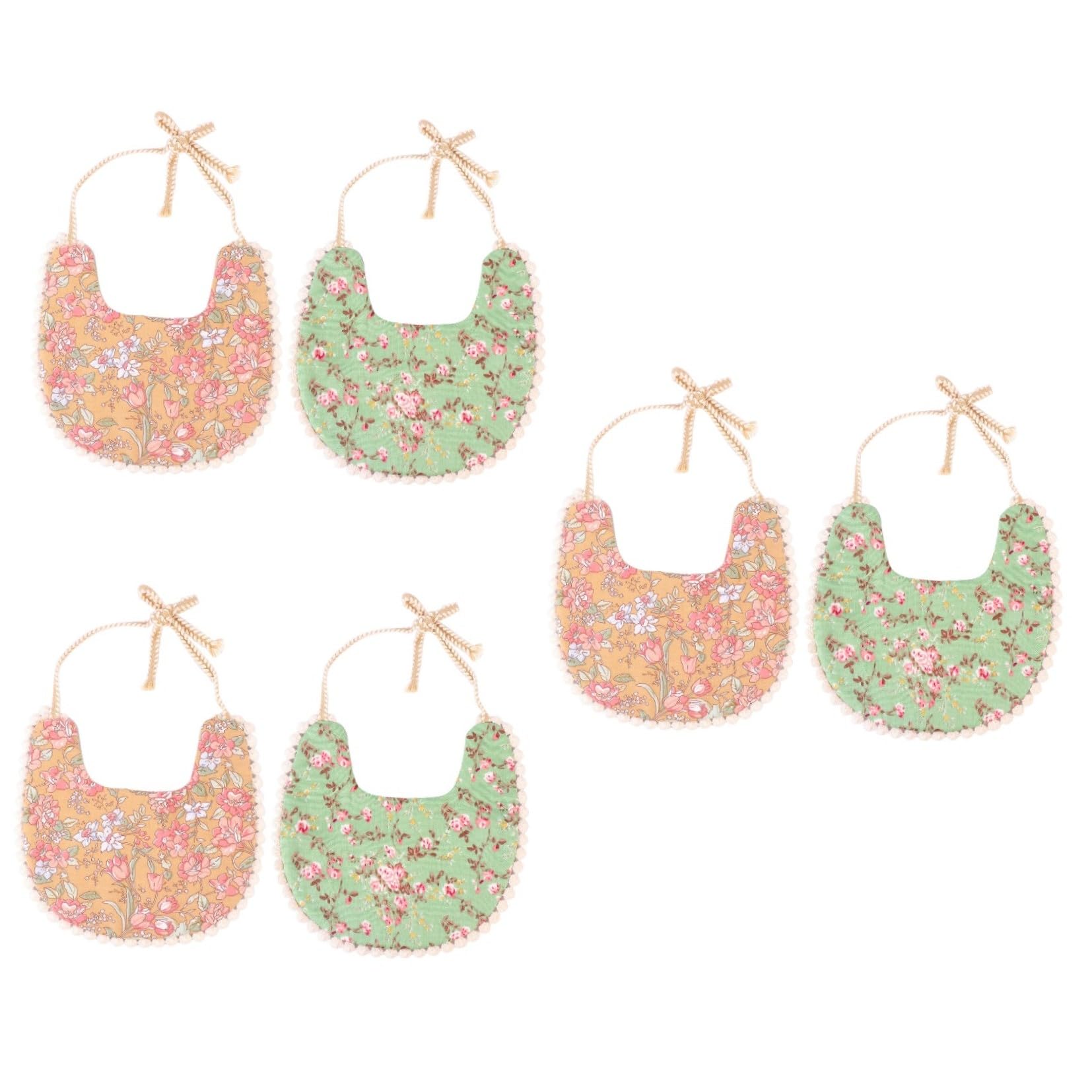 ibasenice 6 Pièces Bavoirs Bavoir bébé nourrisson serviette de salive européen et américain Pur coton (plus de 95%)
