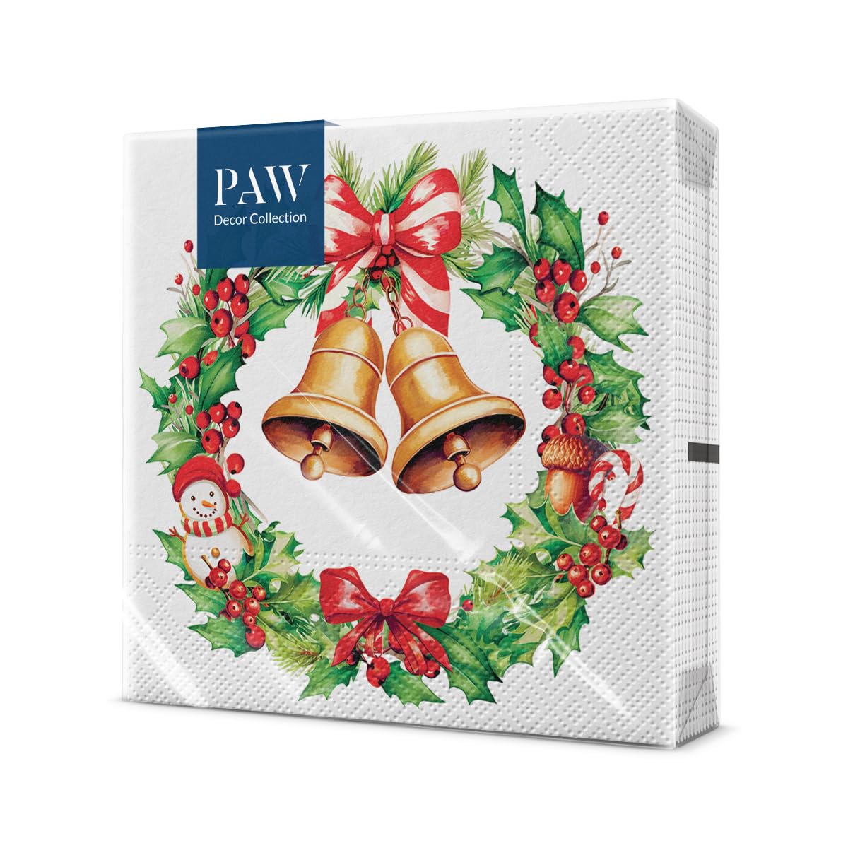 PAW - Servilletas de Papel 3 Capas (33 x 33 cm) | 20 Unidades | Servilletas de Navidad con motivos invernales y navideños | Ideales para la mesa festiva | Color: Christmas Atmosphere — view 31