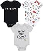 FRIENDS 3 Pack Short Sleeve Bodysuit