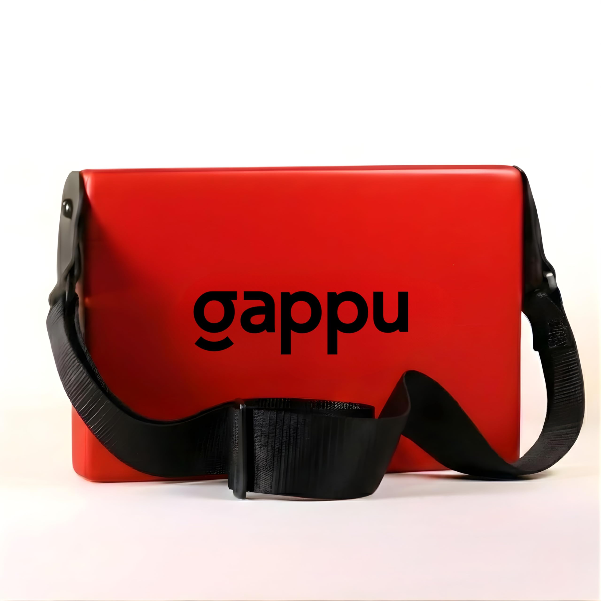 Gappu JamBox with Strap - Red | Compact Hand Drum with Rich Bass & Adjustable Snare | Portable Percussion Acoustic Musical Instrument | Ideal for Travel Beat Box & Jamming Sessions