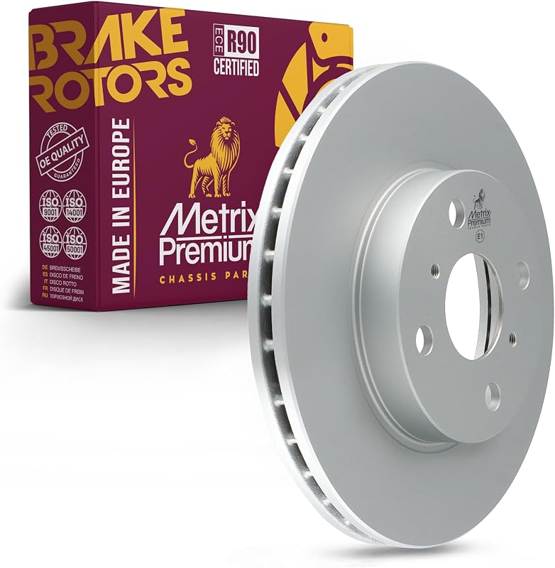Disco de freio dianteiro revestido 255 mm METRIX PREMIUM CHASSIS PARTS para Chevrolet Prizm, Geo Prizm e Toyota Corolla – 1 unidade