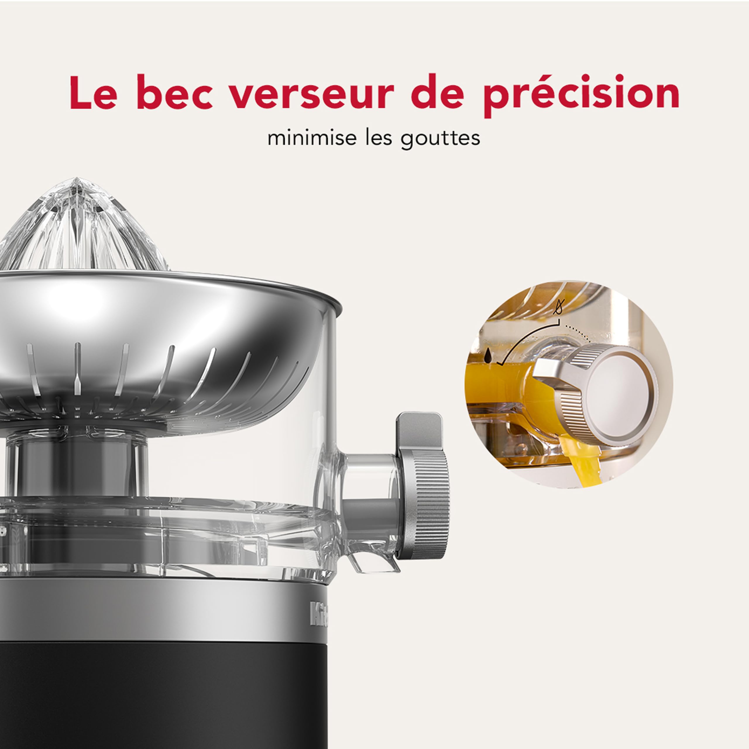 KitchenAid Go Presse-Agrumes Sans Fil, Alésoir Auto-Inversible, Bol 473ml Sans BPA, Lave-Vaisselle, Oranges, Citrons & Limes, Batterie Vendue Séparément, Noir Mat