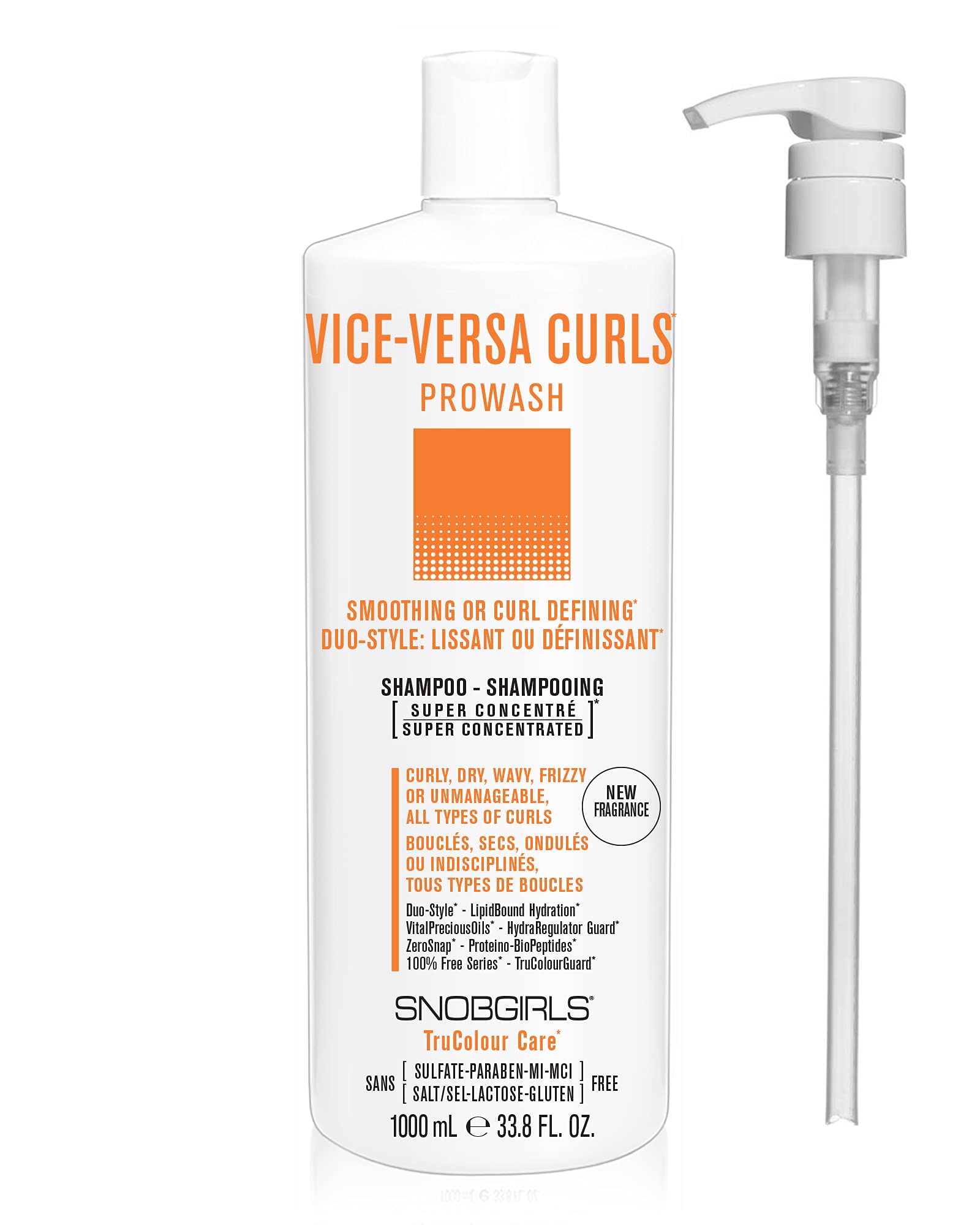 VICE-VERSA CURLS Prowash (Curly Hair Shampoo) Duo-Style: Smoothing or Curl Defining | New Fragrance | Phyto-Vegan | For Curly, Dry, Wavy, Frizzy, Unmanageable Hair, All Types of Curls | Sulfate Free