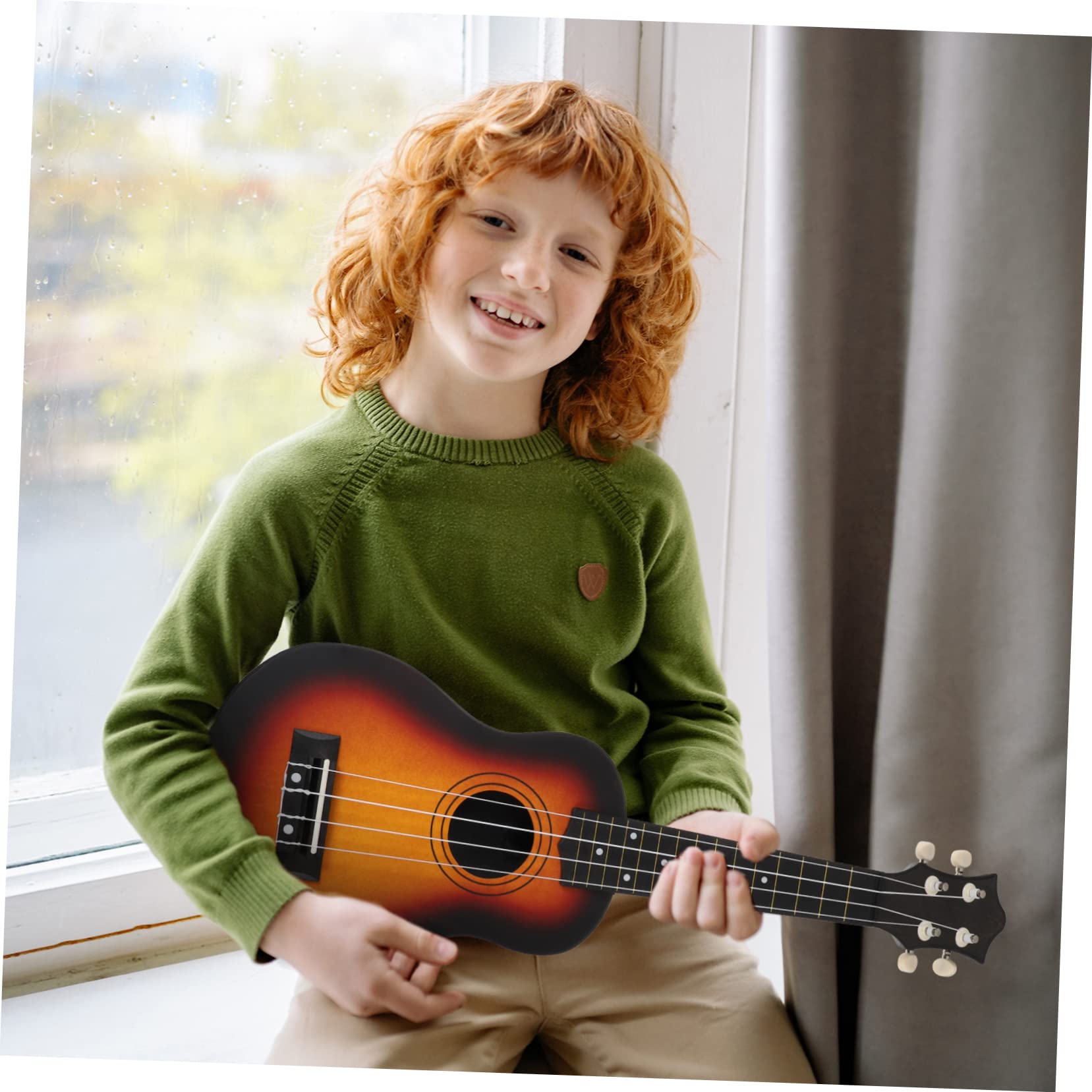 Corde Ukulele Piccolo Strumento Musicale Acustico per Ragazzo Ragazza e Adulti Principianti Design Creativo e Unica Realizzazione Sicura Delicata senza Danni alle Mani Suono