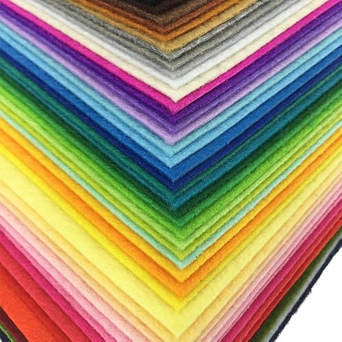 Miniatura 7 de 42 hojas de fieltro 4 x 4 pulgadas con colores surtidos y 1 mm de grosor para artesanías y manualidades