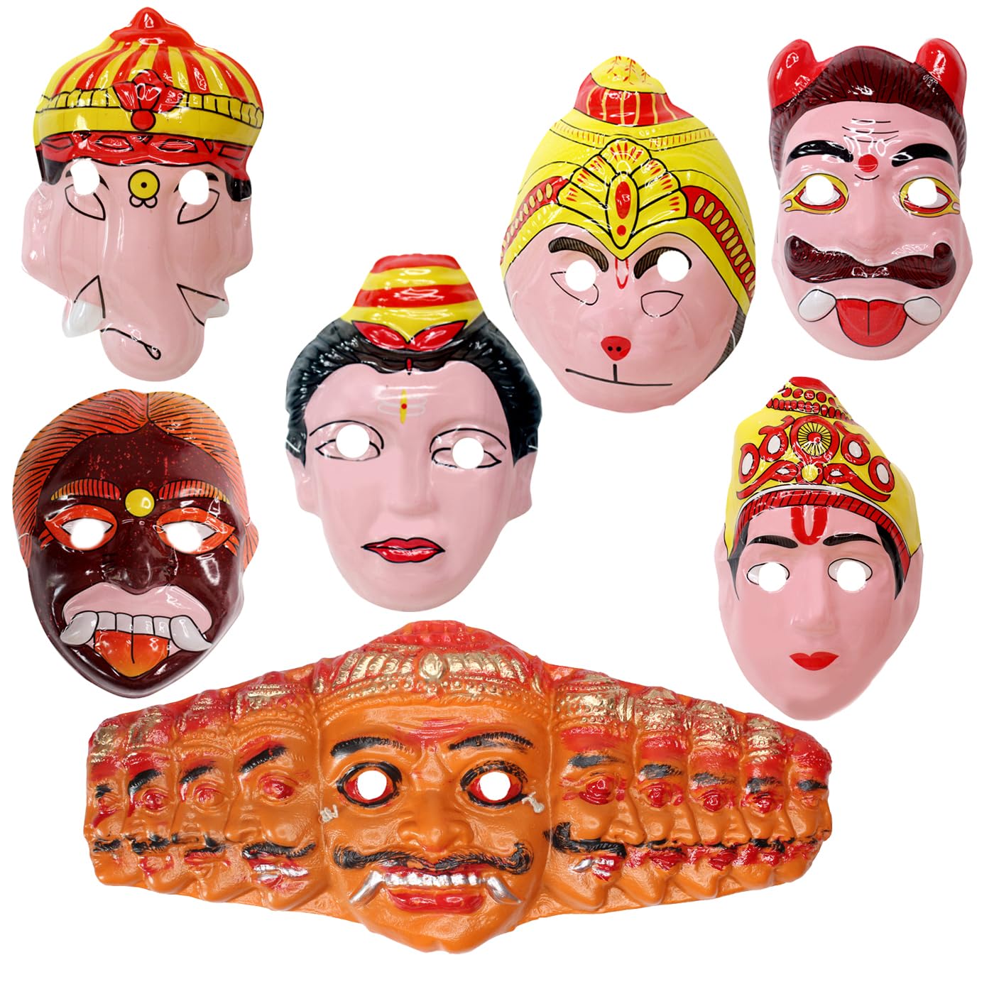 Prime Combo Of Multicharacter God Face Mask Role Play Dussehra Full Face Cover Mask For Kids Pack Of 1 (B0BGQ11B68) Amazon Price History, Amazon Price Tracker