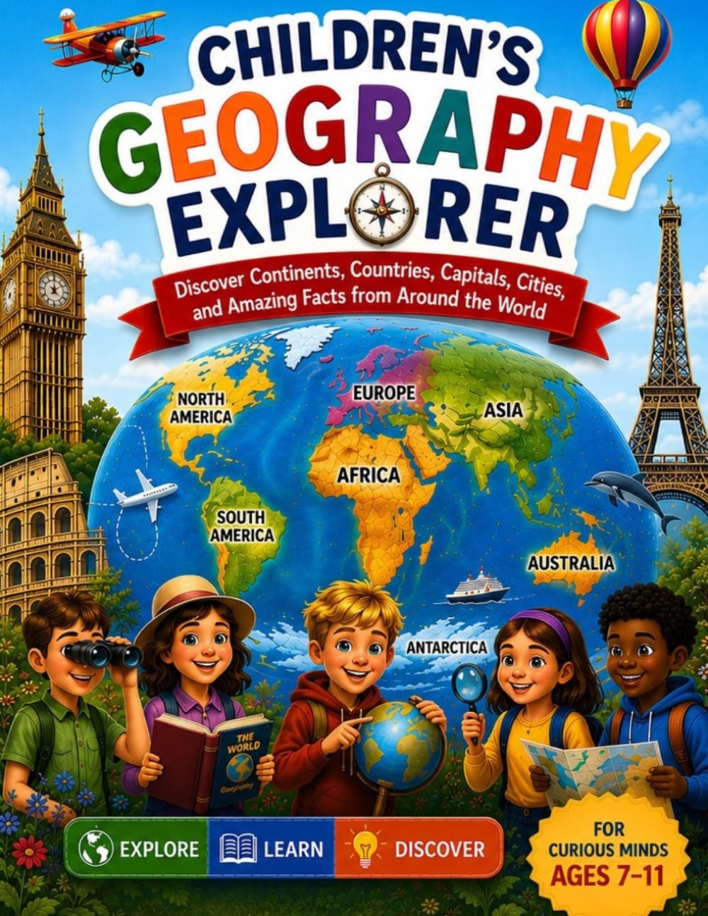 Children's Geography Explorer: Discover Continents,Countries,Capitals,Cities and Amazing facts from Around the World
