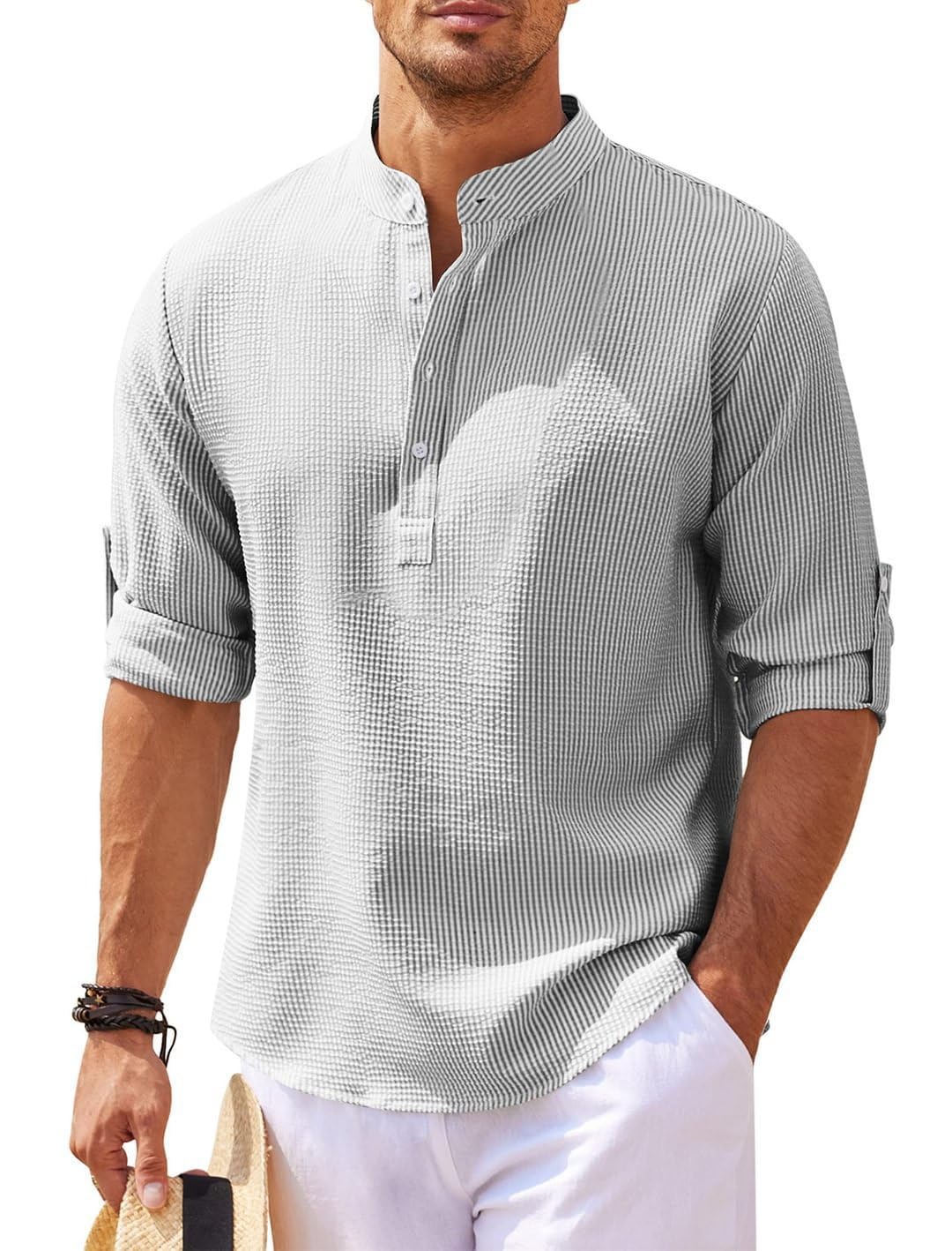 Camiseta masculina de manga comprida Henley gola redonda casual abotoada camiseta leve essencial em promoção! Veja a oferta e mais achadinhos de Camisetas 4 Hoje é o melhor dia para comprar Camiseta masculina de manga comprida Henley gola redonda casual abotoada camiseta leve essencial com aquele preço maroto! Promoção! Aproveite a oferta! 4