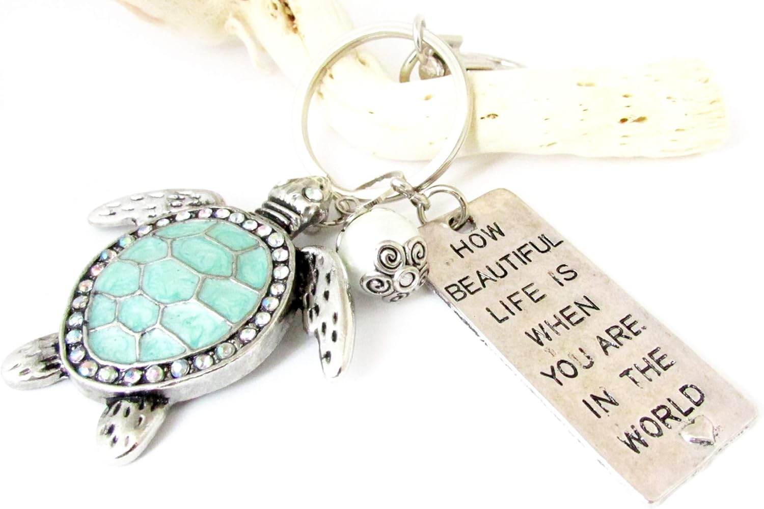 Sea Turtle Keychain, Quote Keychain, Valentines Day Gifts for Wife, Birthday Gifts for Her - Image 6
