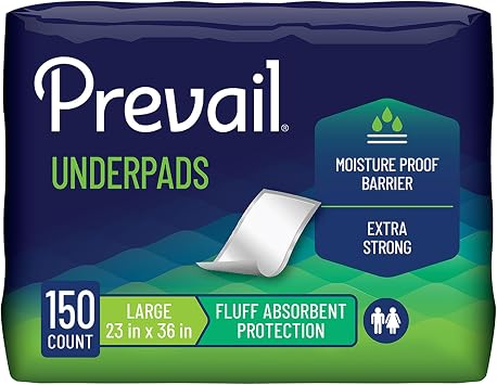 Prevail Disposable Underpad Fluff 23X36 UP-150/2 150 Pads | Underpad