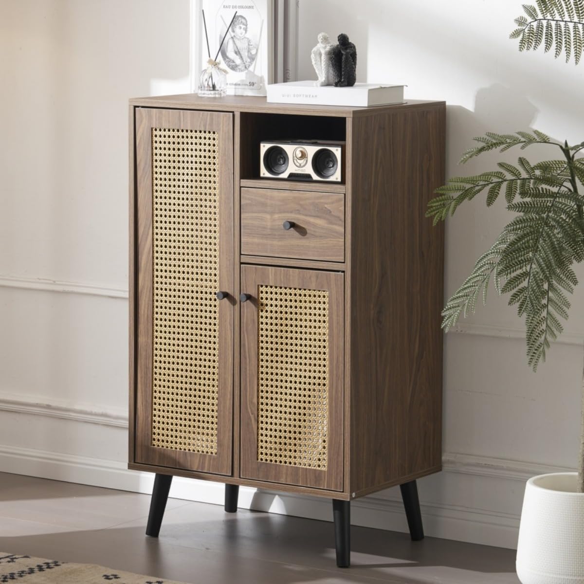 Amazon.co.jp: キャビネット サイドボード チェストラタン調 ラタン風