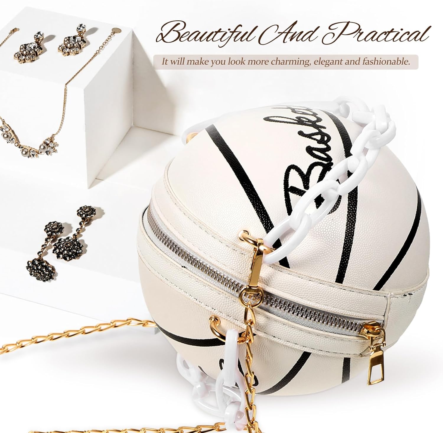 GALPADA Basketball Purse Cute Purses for Girls Crossbody Bag Basketball Handbag - Image 5