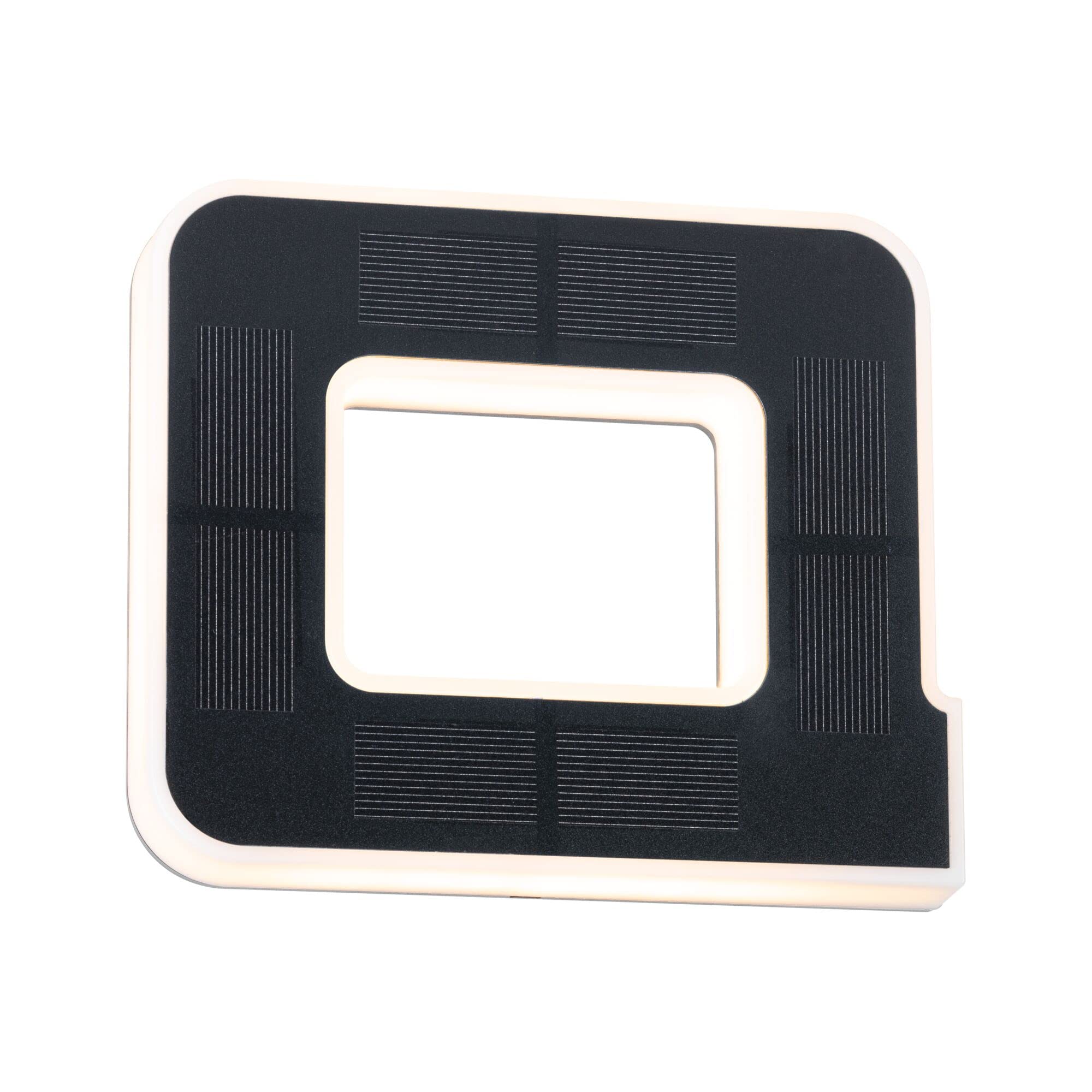 Paulmann 94650 Lampada solare LED per numero civico A IP44 bianco caldo batteria sostituibile 1x0,2 W lampada solare nero plastica luce solare 3000 K