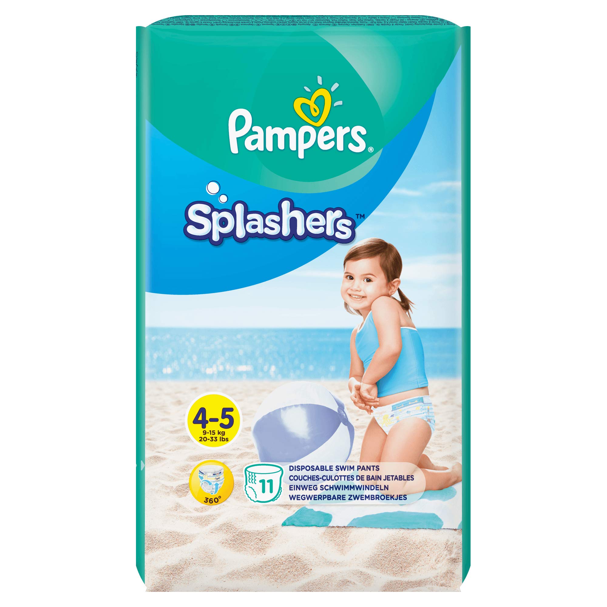 Pampers (Alte Version), Einweg-Schwimmhose - Größe 4/5 (9-15kg) - Fall von 8 Packungen von 11