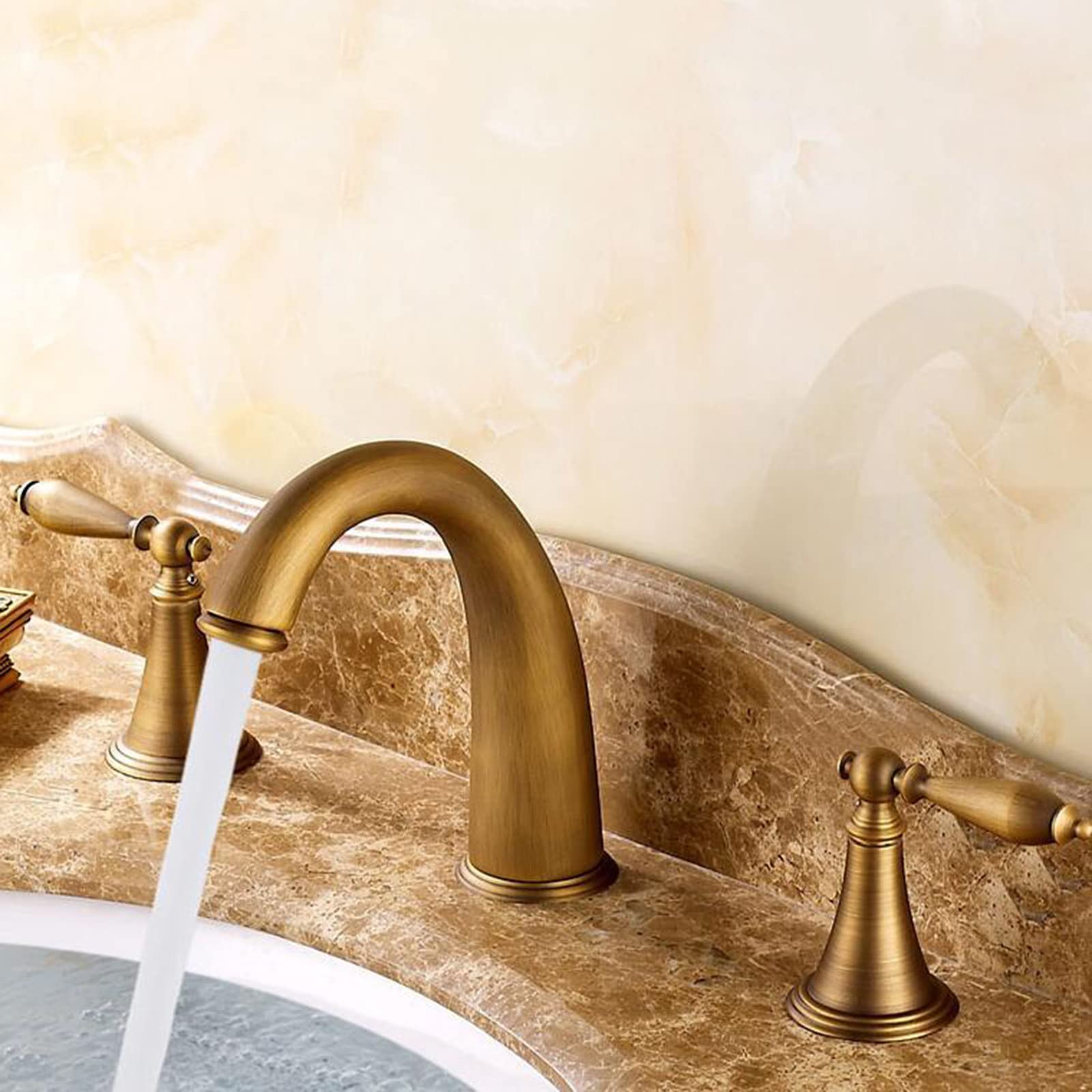 Robinet mitigeur de lavabo fendu eau chaude froide à double commande
