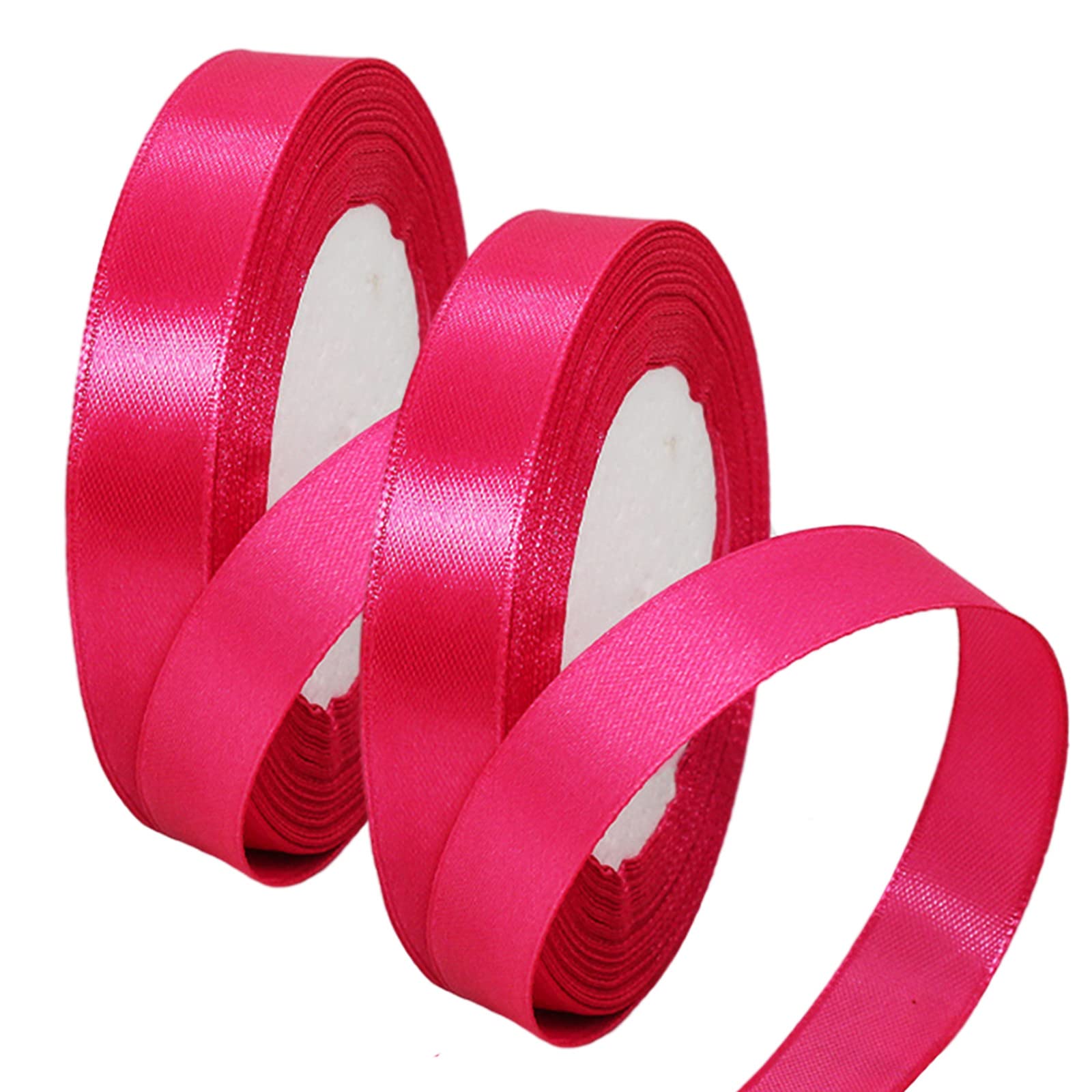 50mm Wide White Ribbon Thick Wedding Car Ribbon 22m, 2 inch Thick White Satin Ribbon for Gift Wrapping Wedding Car Christmas Birthday Cake Hair Bow Florist Bouquet Crafts Decorations — view 99