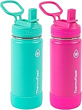 ThermoFlask Garrafa infantil com tampa de canudo - garrafas de gua durveis e prova de vazamento