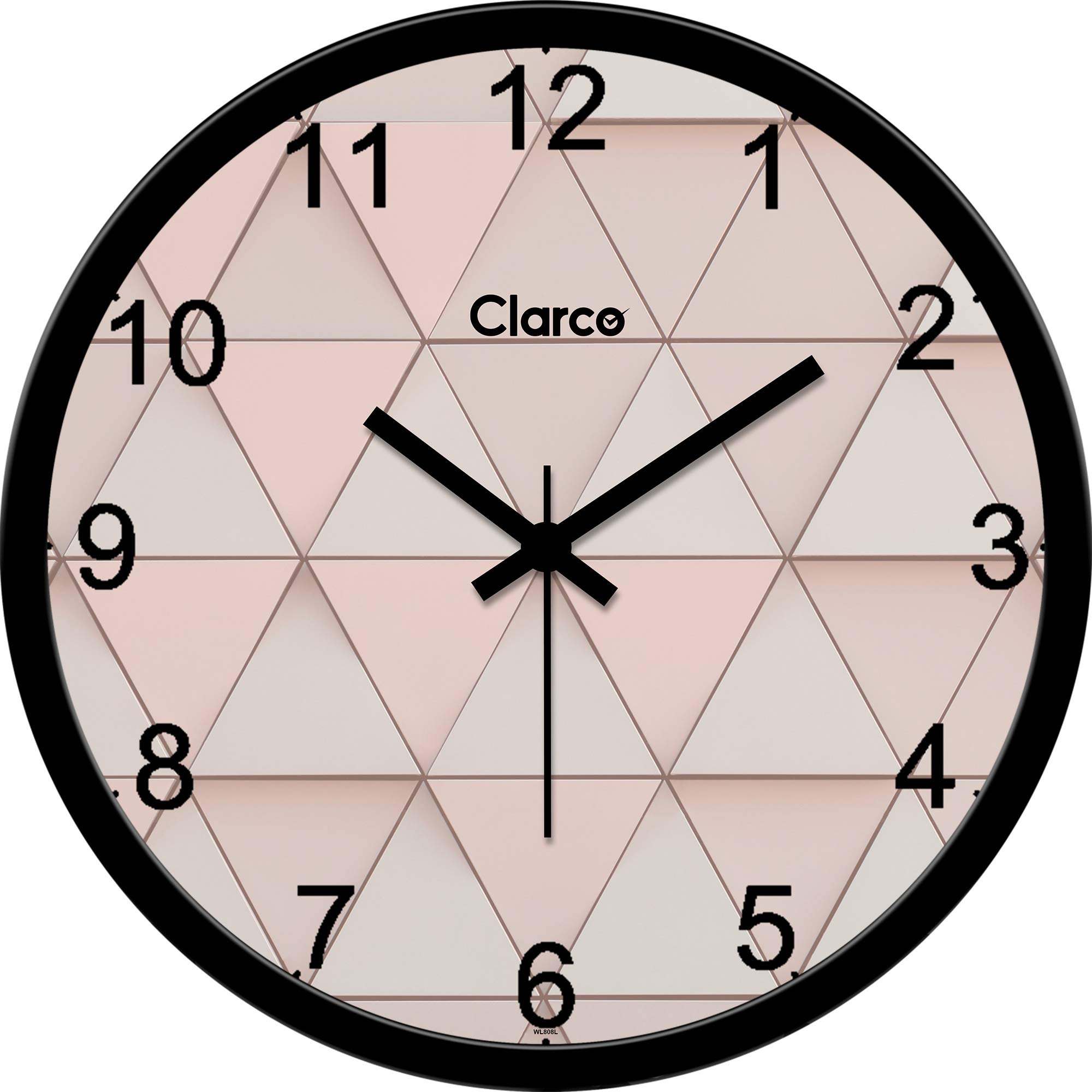 ClarcoBrand Big Size Designer Analogue Round Plastic Wall Clock with Glass for Home/Living Room/Bedroom/Kitchen/Office (12 x 12 Inch / 30 x 30 cm)(WL_808)