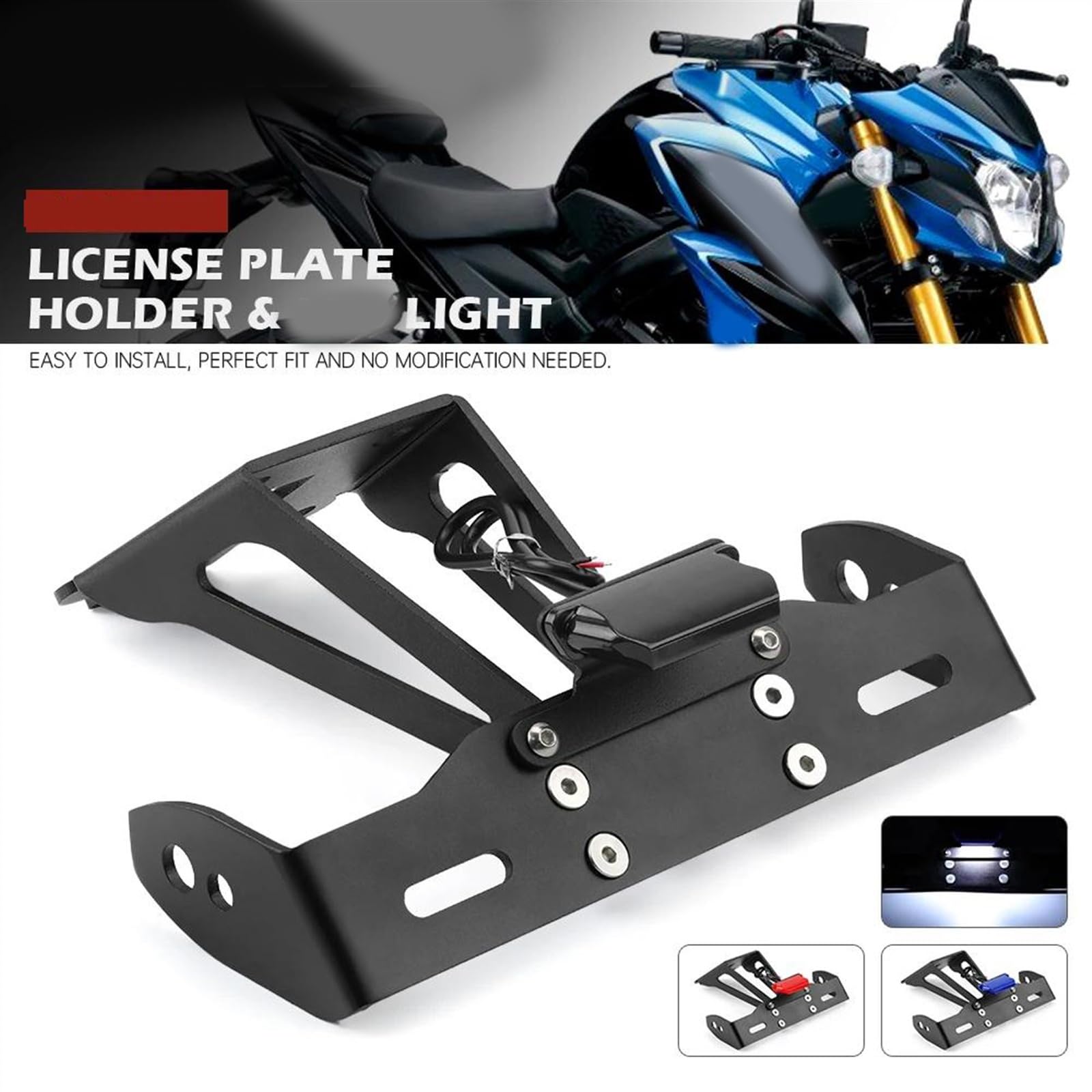 GSXS 750 1000 eliminatore parafango posteriore ordinato adatto per Suzuki GSX-S1000F GSX-S1000 2015-2022 GSX-S750 porta targa luce a LED  201355758