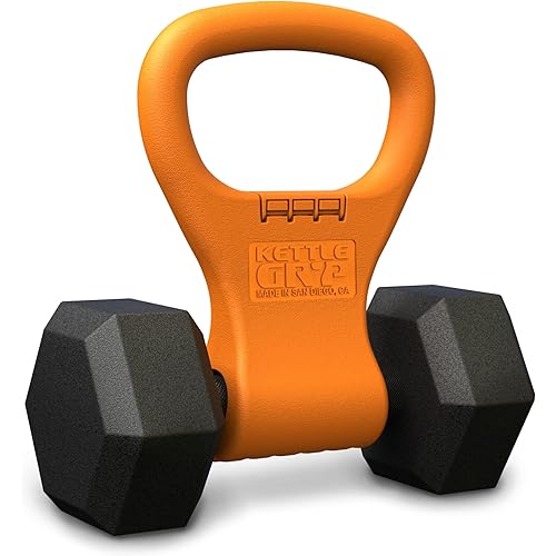 KETTLE GRYP - The Original - As Seen on SHARK TANK! Converts Your Dumbbells Into Kettlebells - Made in the USA - Dumbbell Grip Handle
