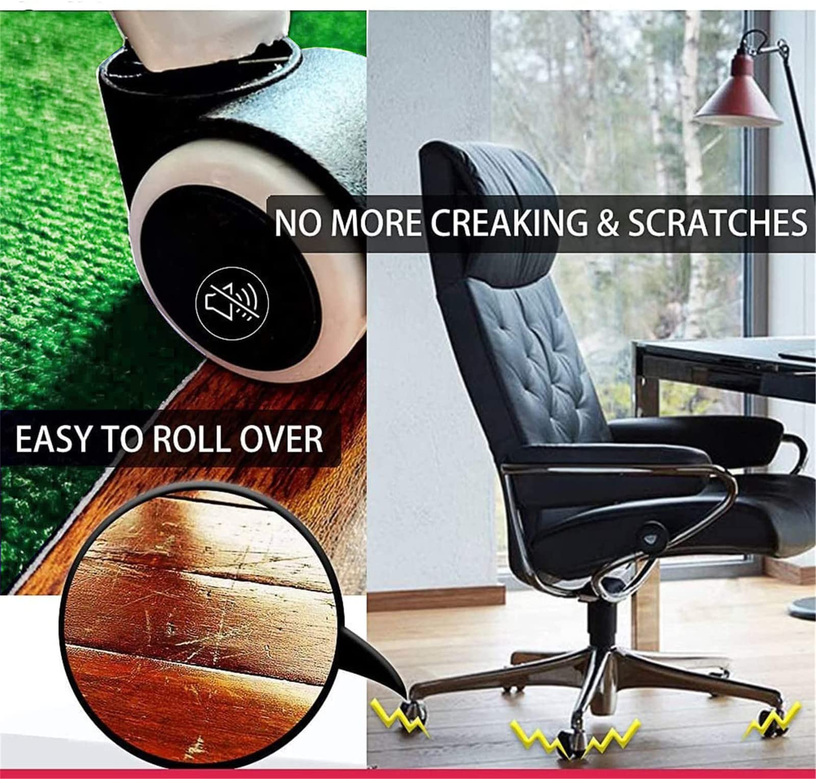 Bürostuhl Schutzmatte 90x140cm - Rutschfeste Unterlage Für Laminat & Parkett Mit 4mm Stärke