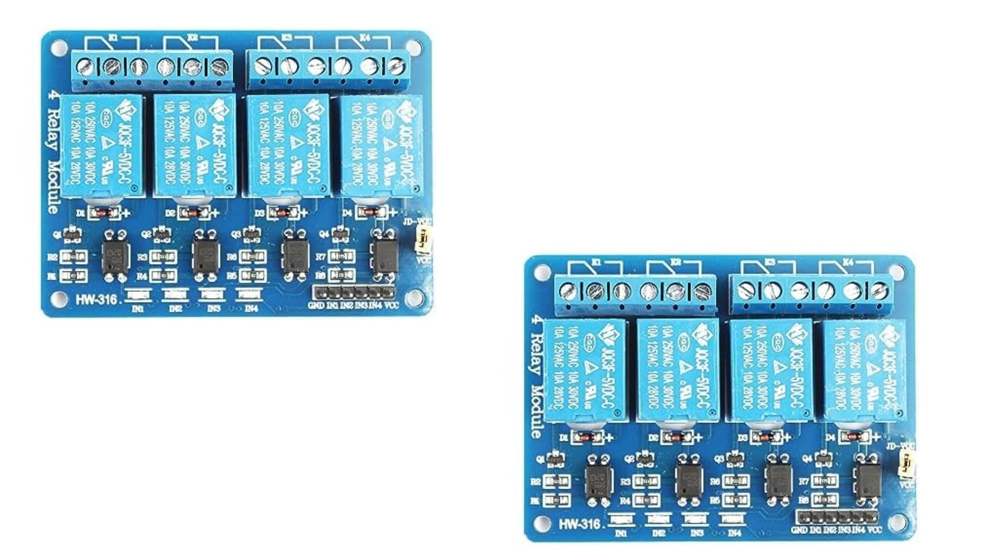 MAG BEE 5V Relay 4 Channel Module compatible with Arduino UNO/MEGA, Raspberry Avr Pic Low Level Trigger Electronic Components Electronic Hobby Kit - Pack of 2 (B0CDBVDP3S) Amazon Price History, Amazon Price Tracker