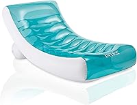 Vista 2 de Intex 58856EP - Silla flotante inflable para piscina Rockin' Lounge con portavasos, 2 cámaras de aire y parche de reparación (paquete de 4)