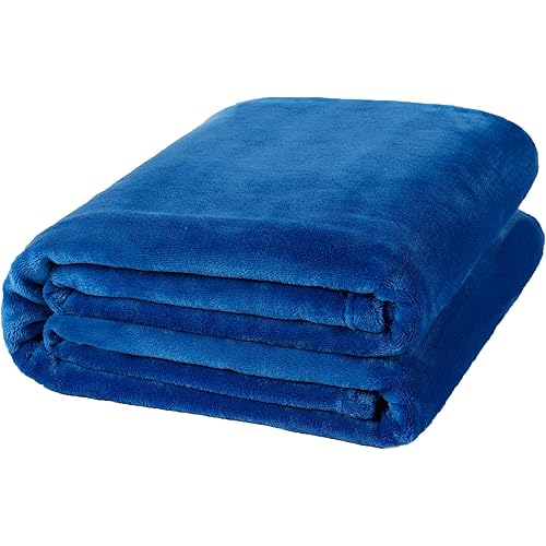 NANPIPER Fleece Blankets, Super Soft Flannel Fuzzy Blanket for Bed Couch, Luxury Cozy Plush Microfiber Blanket-Twin Size,Turquoise Blue
