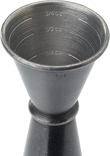 Miniatura 5 de Barfly 1 x Jigger de estilo japonés de 2 onzas, negro vintage